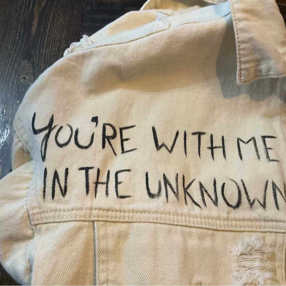Laney Rene upcycled Cream Denim POL Jacket - Picture 4 of 7